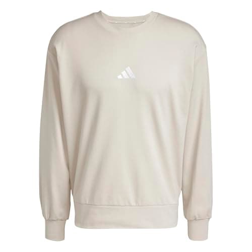 Image of adidas Men's ESSENTIALS FEELCOZY FRENCH TERRY SWEATSHIRT, wonder alumina/white, S