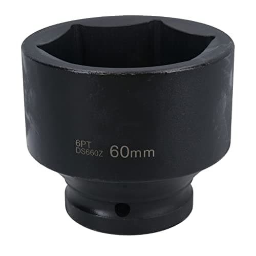 Image of 60mm 3/4in Drive Metric Shallow Impact Wheel Nut Socket 6 Sided Single-Hex
