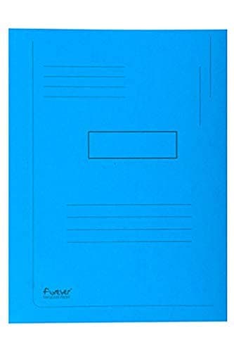 Image of Exacompta - Ref 445006E - Forever Collection - 2-Flap Folder - 24 x 32cm in Size, Suitable for A4 Documents, Made from 290gsm Recycled Board, 2 Flaps to Secure Documents - Bright Blue (Pack of 50)