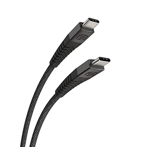 Image of Scosche Strikeline Heavy-Duty Certified USB-C to USB-C Braided Cable 4ft Black
