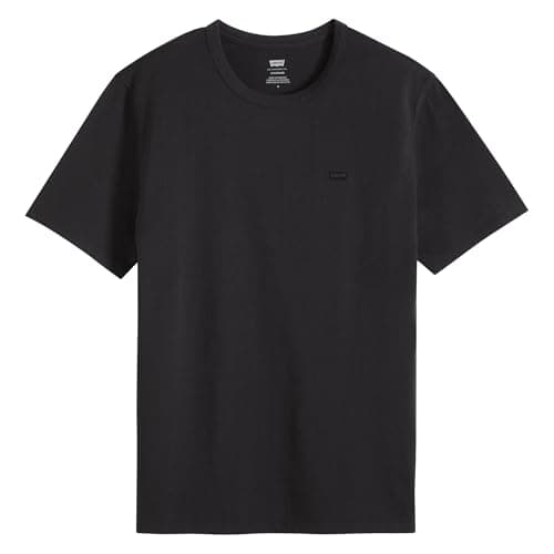 Image of Levi's Men's T-Shirt Original in Cotton with Crew Neck, Black (Mineral Black), M