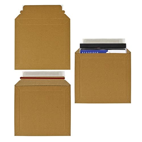 Image of Strong Rigid Cardboard Envelopes CD Size 180x180mm Postal Mailers Small Peel and Seal Brown Board Envelopes 10-1000Pcs HTUK (100)