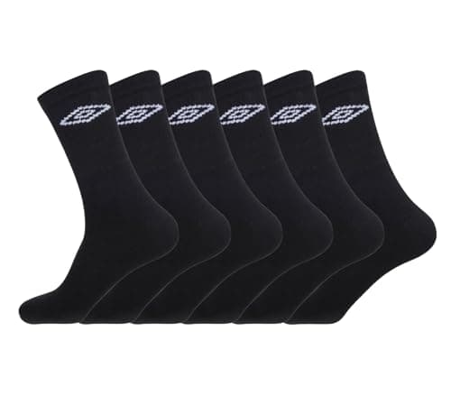 Image of Umbro - Men's Sport Performance Socks (6 pair pack) (Black 9-12)