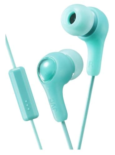 Image of JVC Gumy Plus In Ear Headphones Earphones with Bass Boost, Comfortable Earbuds and Built In Mic and Remote for Call Handling, Green