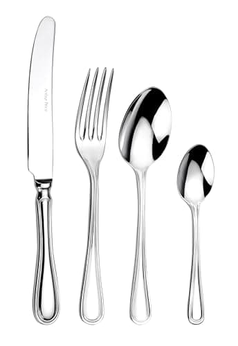 Image of Arthur Price Britannia 34-Piece Cutlery Set, Stainless Steel, 8 Place Settings, Silver