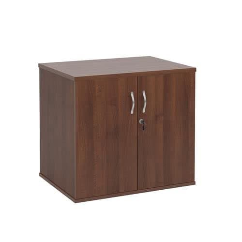 Image of Office Monster Etna double door desk high cupboard 600mm deep - walnut