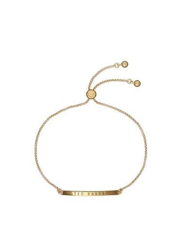 Image of Ted Baker Breena Baker Bar Drawstring Bracelet For Women (Gold Tone)