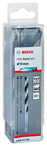 Image of Bosch Professional 10-piece PointTeQ HSS Twist Drill Bit (for Metal, 9 x 81 x 125 mm, Drill Driver Accessories)