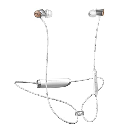 Image of House of Marley Uplift 2 Wireless: Wireless Earphones with Microphone, Bluetooth Connectivity, 10 Hours of Playtime, and Sustainable Materials (Silver)