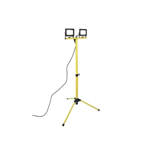 Image of 40W LED Tripod Work Light, Site Light with Telescopic Tripod Stand, 1.5m Cable, 3200 Lumens Integrated LED IP65 5000K Colour for Workshop, Garage, Basement [Energy Class A+]