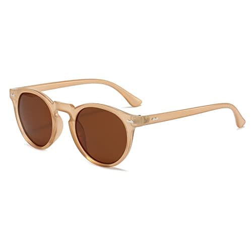 Image of YAMEIZE Polarized Sunglasses Women Vintage Round -Classic Retro Small Round Tinted 90s Sunglasses Unisex UV400 Protection