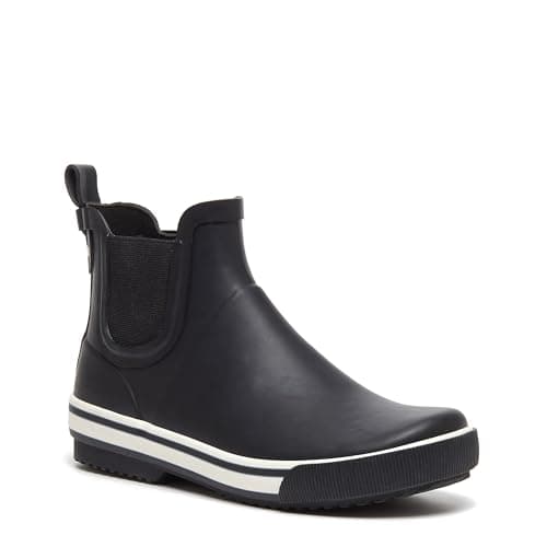Image of Rocket Dog Women's Rainbow Rubber Rain Boot, Black, 7.5 UK