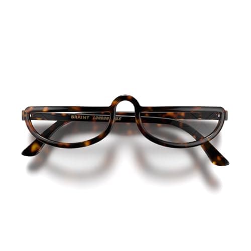 Image of LONDON MOLE® Brainy reading glasses | Cool half moon shaped readers | Men’s Women’s Unisex | Spring hinges