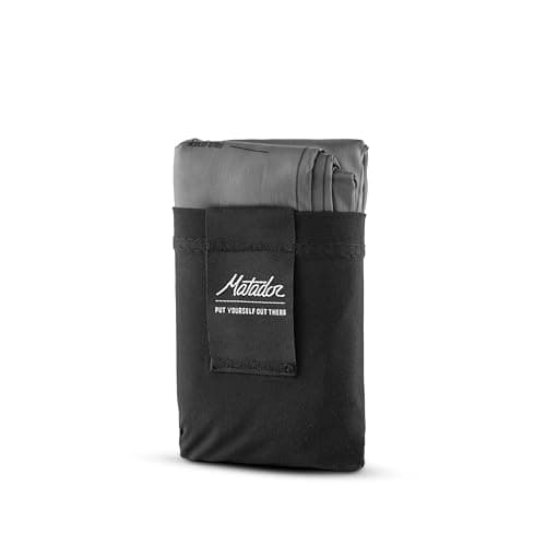 Image of Matador Pocket Blanket 4.0 - Black (Seats 2-4); Lightweight Picnic Blanket with Pegs; Foldable Picnic Blanket for Dry Sitting; Sandless Beach Mat & Festival Blanket for Concert, Walking, Hiking