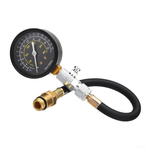 Image of LUCKCDUO Engine Cylinder Compression Test Kit, 0-300PSI Gauge Automotive Repair Tool for Diagnosing Engine Problems with 14mm 18mm Adapters