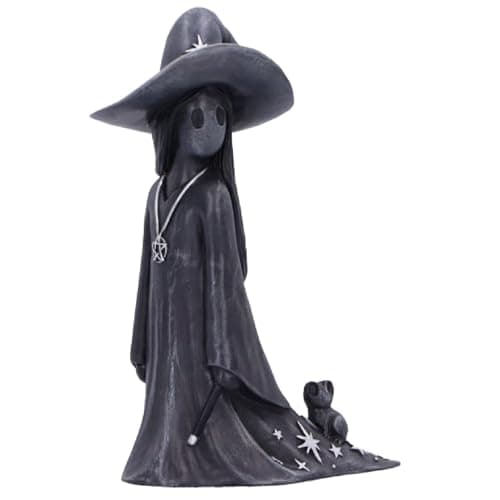 Image of Nemesis Now Little Souls Collection Witchy Decor – Witch Figurine for Mystical Home Décor – Cast in The Finest Resin, Expertly Hand-Painted – Sparkle