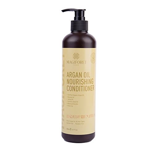Image of Argan Oil Nourishing Conditioner 500ml - MagiForet Organic Conditioner Sulfate Free Paraben Free - Soft & Smooth, Gentle on Curly & Color Treated Hair,For Men & Women