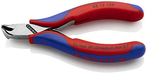 Image of KNIPEX Tools - Electronics Oblique Cutting Nippers, Multi-Component (6212120)