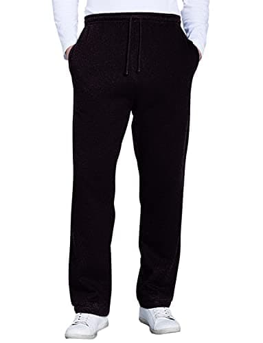 Image of Chums Men's Jogging Bottom Trouser Pants Leisure Pull-On Fleece Joggers Black 36W / 27L