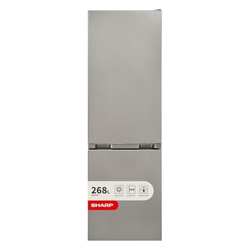 Image of SHARP SJ-BB04DTXSE2-EN 60/40 Combi Fridge Freezer with NanoFrost, 170x54cm, E Rated, Silver