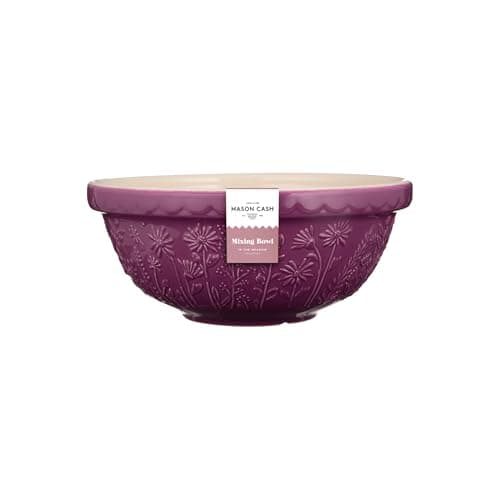 Image of Mason Cash in The Meadow Size 18 Mixing Bowl 26cm | 2.7 Litre Floral Embossed Earthenware Bowl for Dough, Pastry & Cake Mixes | Dishwasher Safe