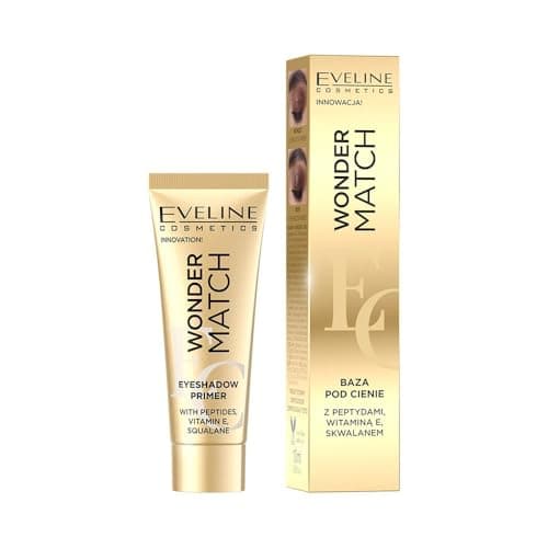 Image of Eveline Cosmetics Wonder Match Wonder Match Eyeshadow Primer - Long-lasting, Intensifying & Smoothing Base with Squalane, Vitamin E & Peptides - Ideal for Oily Lids