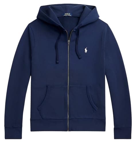 Image of Polo Ralph Lauren Men's Loopback Fleece Full Zip Hoodie (UK, Alpha, L, Regular, Regular, Navy)