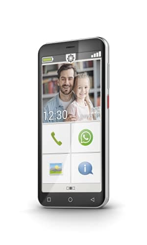 Image of Emporia SMART.4 - easy-to-use smartphone for seniors with emergency function, unlocked for all carriers, 32MB RAM with Black Bookcover Case