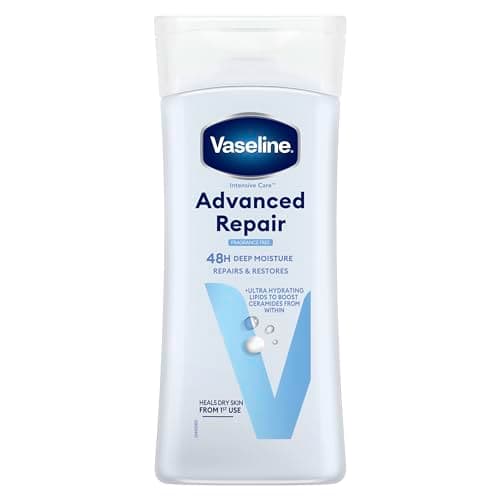 Image of Vaseline Intensive Care Advanced Repair Unscented Body Lotion – Heals Very Dry Skin in 5 Days with Vaseline Jelly & Glycerin, For Dry, Rough, Sensitive Skin 400ml