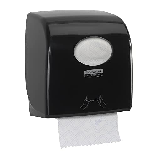 Image of Kimberly-Clark Aquarius, 7956, Slimroll Rolled Hand Towel Dispenser, Black, 1 x 1 Dispenser