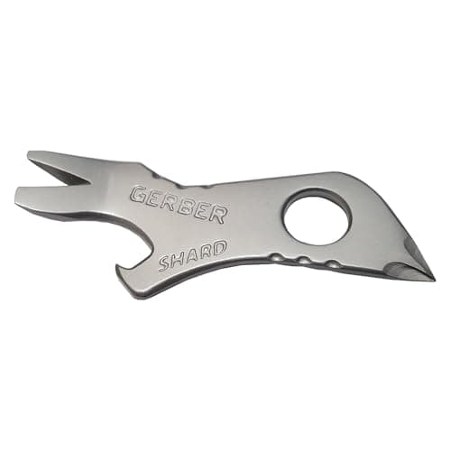 Image of Gerber Gear Shard 7-in-1 Keychain Bottle Opener Multitool with Screwdriver, Gifts for Men - Silver