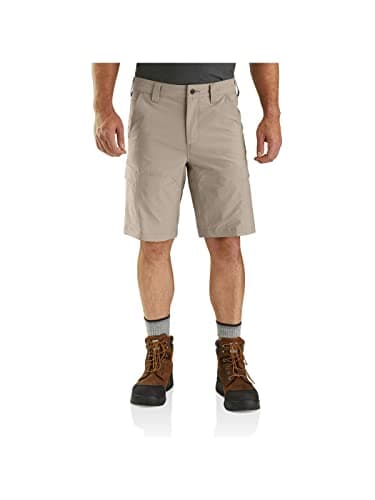 Image of Carhartt Men's Force Relaxed Fit Lightweight Ripstop Cargo Work Shorts, tan, 32W