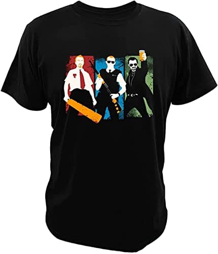 Image of Three Flavours Cornetto Trilogy T Shirt Shaun of The Dead Men Cotton T-Shirt Hot Fuzz Tops The World's End Tshirt Tees Black S