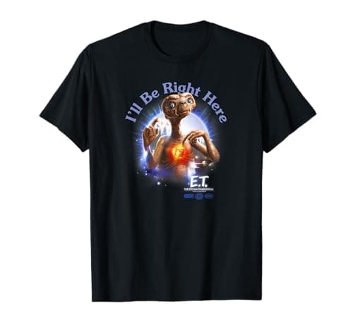 Image of E.T. I'll Be Right Here Poster T-Shirt