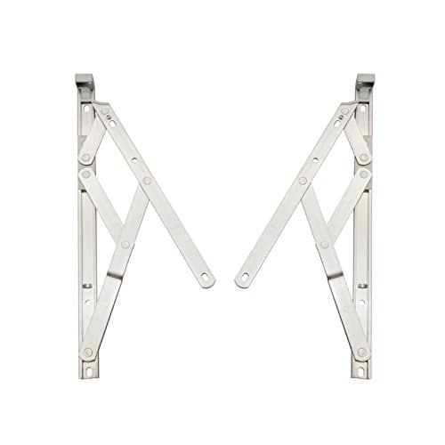 Image of Pair of 13mm x 10" inch Top Hung Window Stays/Friction Hinges - Designed to Stay Open in Any Position Due to Friction, for uPVC or Aluminium profiled Windows (259mm).