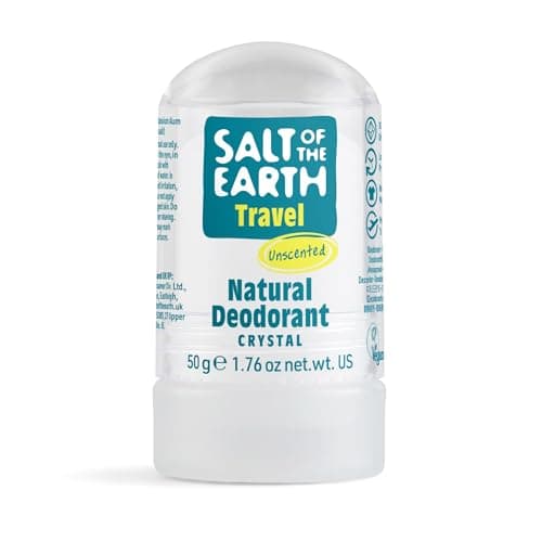 Image of Salt of the Earth - Travel Sized Natural Deodorant Crystal - Fragrance Free, Vegan, Long Lasting Protection, Approved by Cruelty Free International - Unscented - 50g