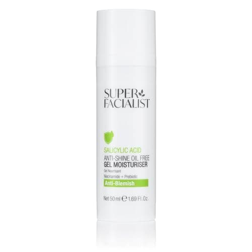 Image of Super Facialist Anti Blemish Clarifying Gel Moisturiser with Salicylic Acid - Hydrating Oil-Free Face Cream with Niacinamide for Acne Treatment & Blackhead Remover, Vegan Friendly - 50ml