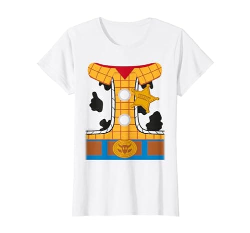 Image of Pixar Toy Story Woody Costume T-Shirt, Women, White, X-Large