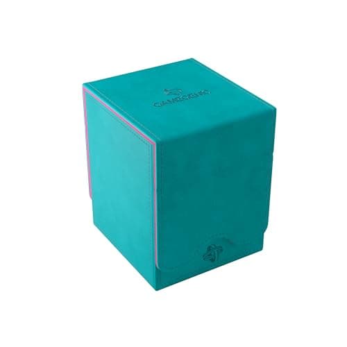 Image of Gamegenic | Squire Deck Pod PLUS 100+ XL - Teal/Pink | Trading Card Game Accessory