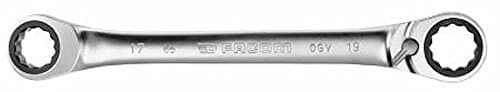 Image of FACOM Ratchet Ring Spanner with 15° Bevelled Ring Heads, 12 Point, 21 x 23 mm, 1 Piece, 65.21 x 23 mm