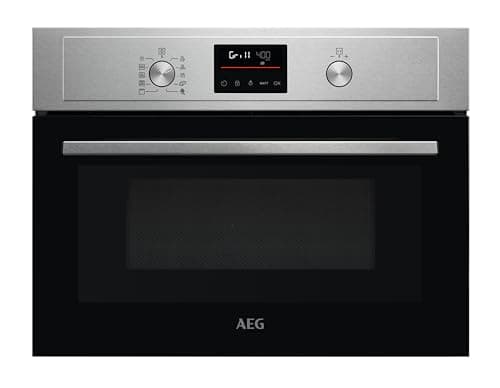 Image of AEG 3000 Series Solo Microwave & Grill - Integrated Oven KMX525060M, 42L, Grill Function, Defrost, Electronic Display, Clean Enamel, Built-In 450x560x550mm, Stainless Steel Antifingerprint Coating