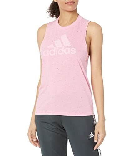 Image of adidas Women's Future Icon Winners 3.0 Tank Top, Bliss Pink Melange/White, L