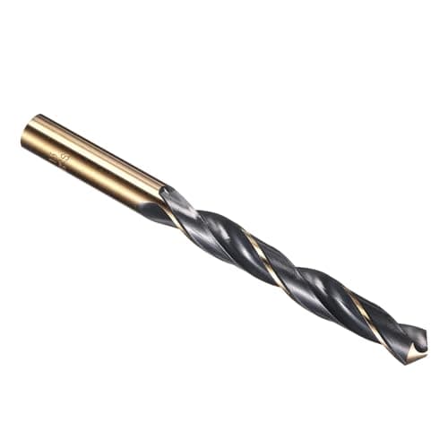 Image of PATIKIL 13mm Drill Bit, Jobber Straight Shank 4341 High-Speed Steel 118° Black and Gold Finish for Medium-hard Metal Steel Acrylic - 1 Pack