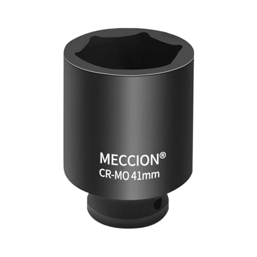 Image of Meccion 1/2 Inch Drive Impact Socket 41mm Heavy Duty Cr-Mo 6 Point Deep Socket, 78mm Length