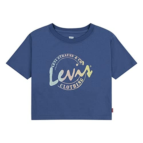 Image of Levi'S Kids Lvg Ss Meet And Greet Script T Girl'S 3 Years True Navy