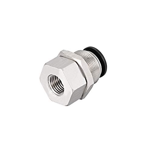 Image of sourcing map 12mm Tube to 1/4 BSPT Push Lock Fitting, Bulkhead Union Air Fittings