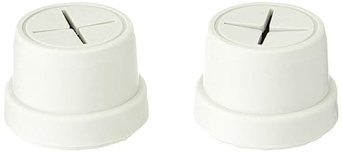 Image of Merriway® BH01555 (2 Pcs) Single Soft Rubber Push In Towel Cloth Holders, Screw or Self Adhesive Fix White - Pack of 2 Pieces