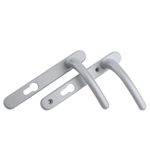 Image of ERA Fab & Fix - UPVC Premium Satin, Windsor Door Handle Set, 92mm PZ, Lever/Lever, 122mm Screw Centres for External Doors