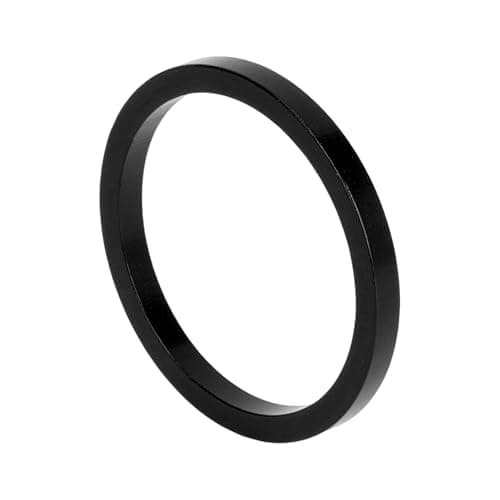 Image of VekAuto Bike Headset Spacer, 3mm MTB Bicycle Headset Stem Fork Washer Universal for 1 1/8 Inch Front Stem Fork Threadless Aluminum Alloy Black