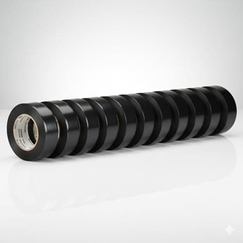 Image of CMA-Black PVC Electrical Tape 18mm x 10M Insulation Electricians Tape (Pack of 10)
